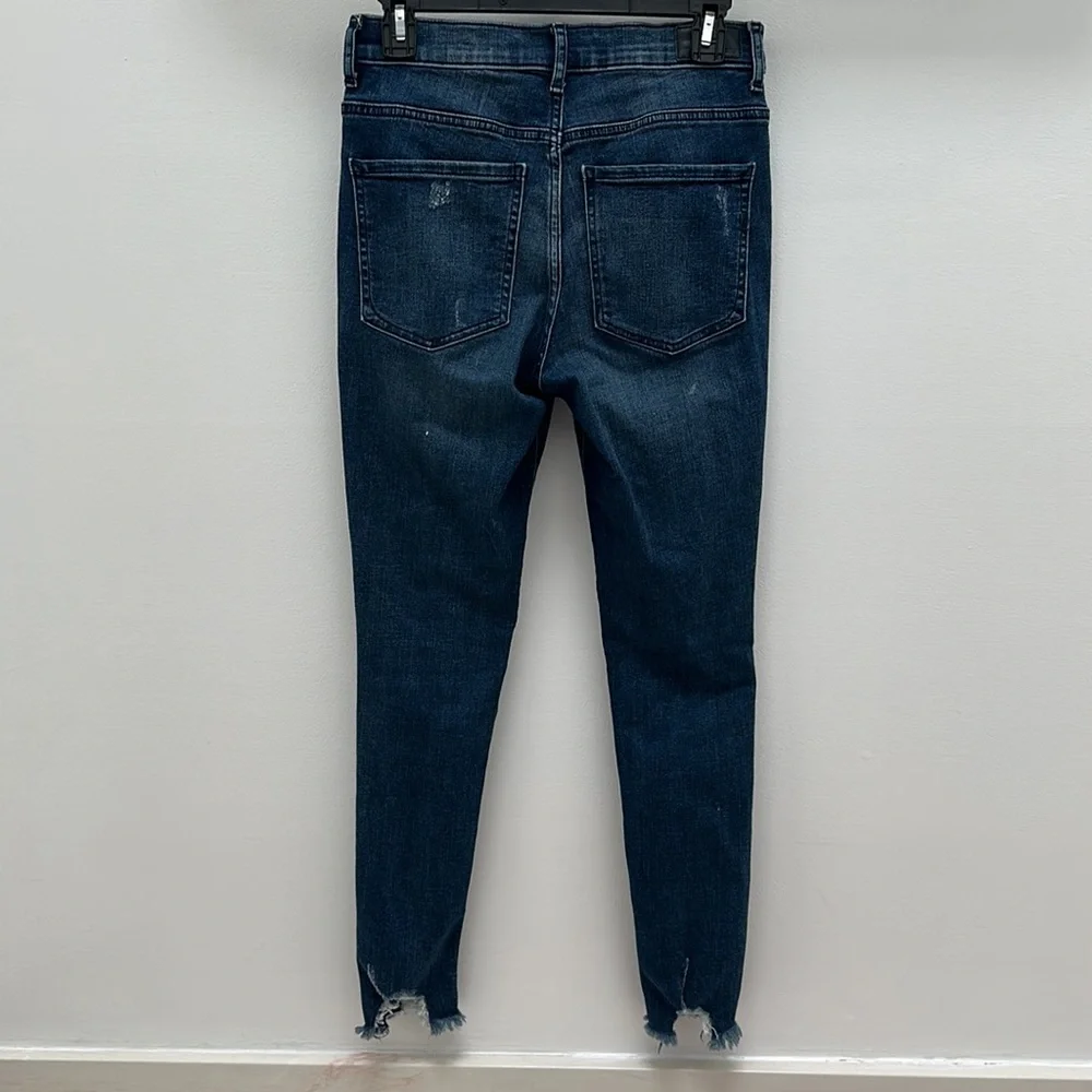 Express ankle high rise distressed jeans - Picture 3 of 6